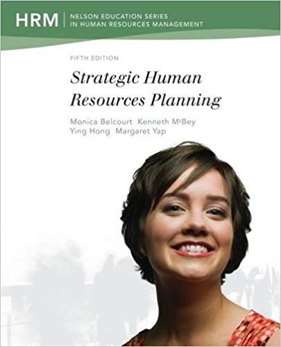 Strategic Human Resources Planning 5th Edition By Monica Belcourt - Test Bank