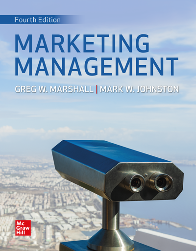 Marketing Management, 4th Edition By Greg Marshall and Mark Johnston Test Bank