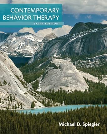 Test Bank For Contemporary Behavior Therapy